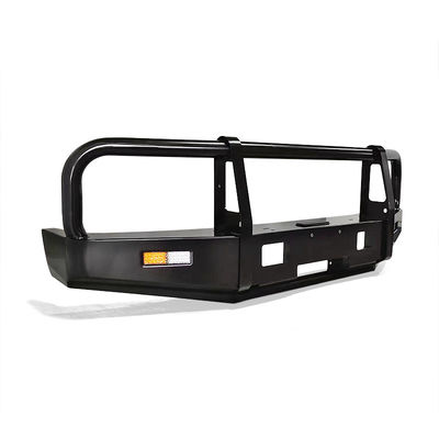 Bolt On Black Powder Coat Steel Bull Bar Spot Beam White Light ile birlikte