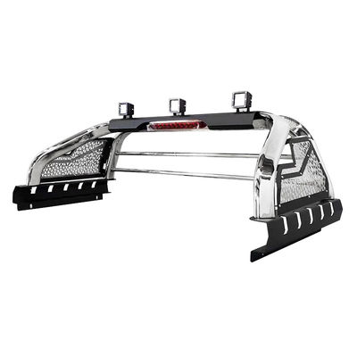 Off Road Özelleştirilmiş Paslanmaz Çelik Spor Takla Barı Hilux Revo İçin LED Işıklarla Araba Aksesuarları
