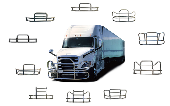 Dongsui Fabrikası Klasik Güçlü Kuzey Amerika Fabrikası Orijinal Fiyat Yeni Şekillendirilmiş Yarım Kamyon Bumper Geyik Korumaları Kargo Uçağı Cascadia Volvo Uluslararası Prostar Kenworth Peterbilt Mack Pinnacle