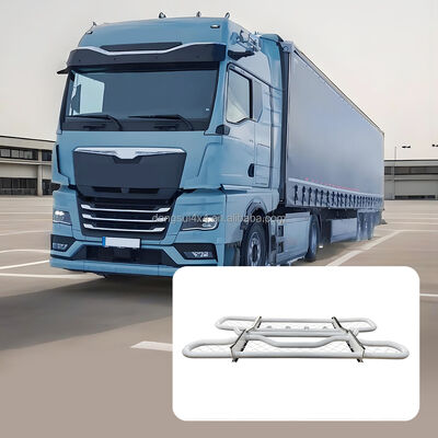 304 Paslanmaz Çelik İki katmanlı yuvarlak boru ön tampon For Volvo kamyonları için özelleştirilebilir boyutlarla geyik koruyucu