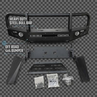 Off Road 4x4 Otomotiv Parçaları Siyah Çelik Araba Aksesuarları Ön Tampon Boğa Barı Toyota Hiace İçin
