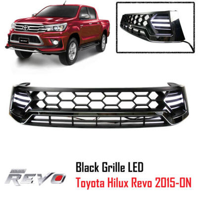 Toyota Hilux Revo 2015-2017 için Siyah Beyaz Ön Araba Ön Izgara