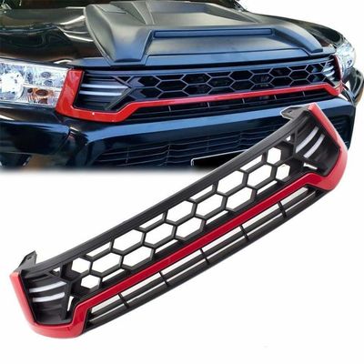 Toyota Hilux Revo 2015-2017 için Siyah Beyaz Ön Araba Ön Izgara