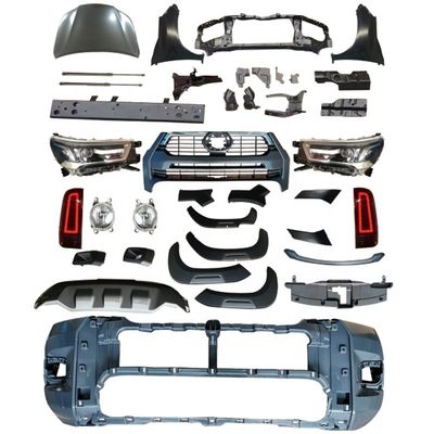 Toyota Hilux Vigo 05-14 için Ön Arka Tampon Araba Gövde Kiti 2021 Rocco'ya Yükseltme