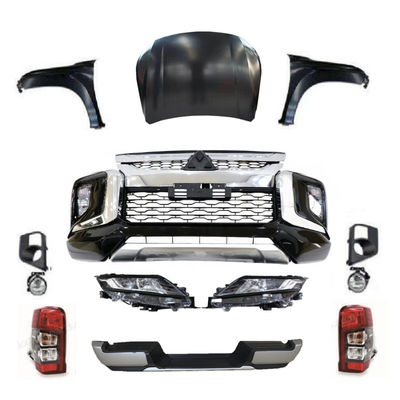 Mitsubishi Triton 2012-2019 için Özel Pick Up Araba Ön Tampon Izgarası Facelift Vücut Kiti 2020'ye Yükseltme