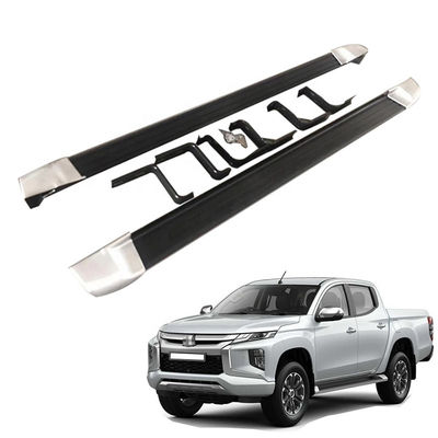 Mitsubishi Triton L200 2019+ için 4x4 Alüminyum Alaşımlı Paslanmaz Çelik Yan Basamaklar