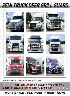 Dongsui Fabrikası klasik Tough Kuzey Amerika fabrika orijinal fiyat Yeni tarz Yarı Kamyon Tampon Geyik Korumaları Freightliner Cascadia For Volvo International Prostar Kenworth Peterbilt Mack Pinnacle için