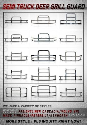 Dongsui Fabrikası Klasik tarzı Yarım Kamyon Bumper Geyik Korumaları Kargo Uçağı Cascadia For Volvo Uluslararası Prostar Kenworth Peterbilt Mack Pinnacle